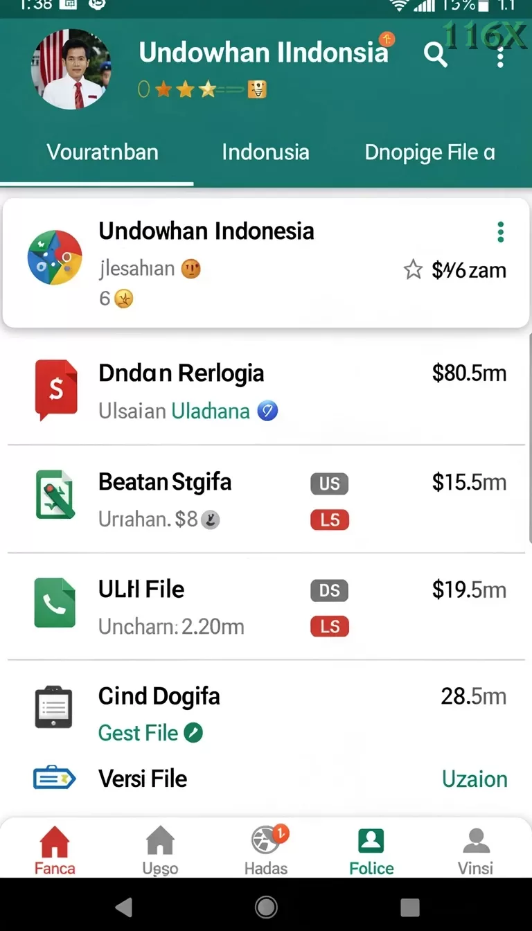 Cuplikan layar MEGA388 — pengaturan akun
